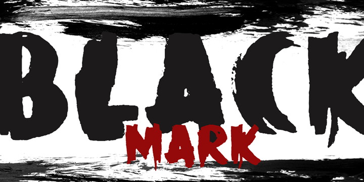 Black Mark Font Poster #1