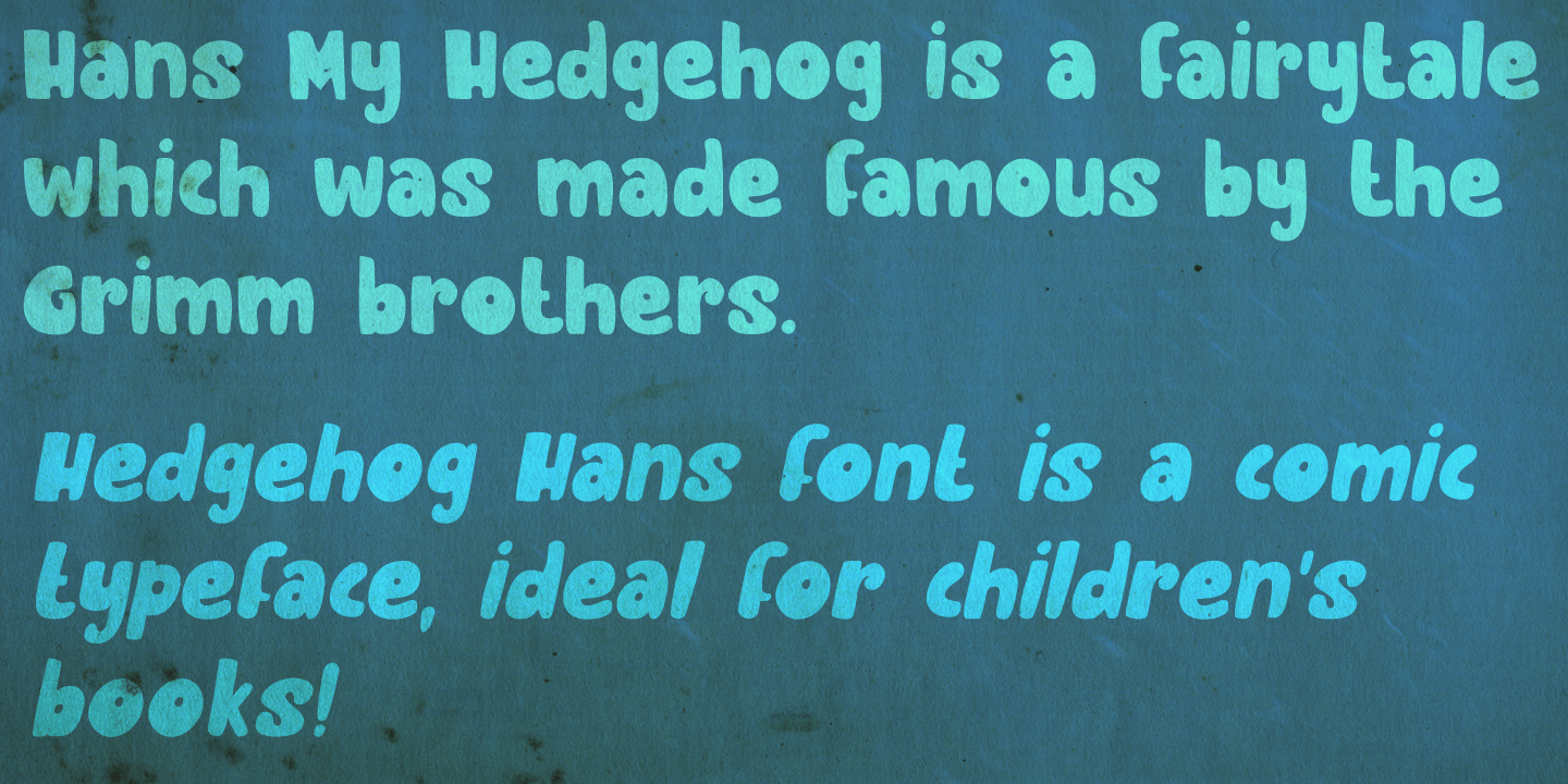 Hedgehog Hans Font Poster #1