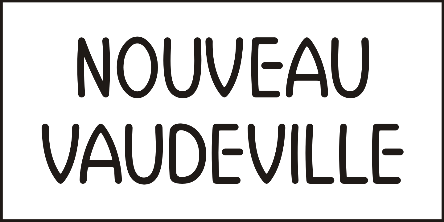 Nouveau Vaudeville Font Poster #2