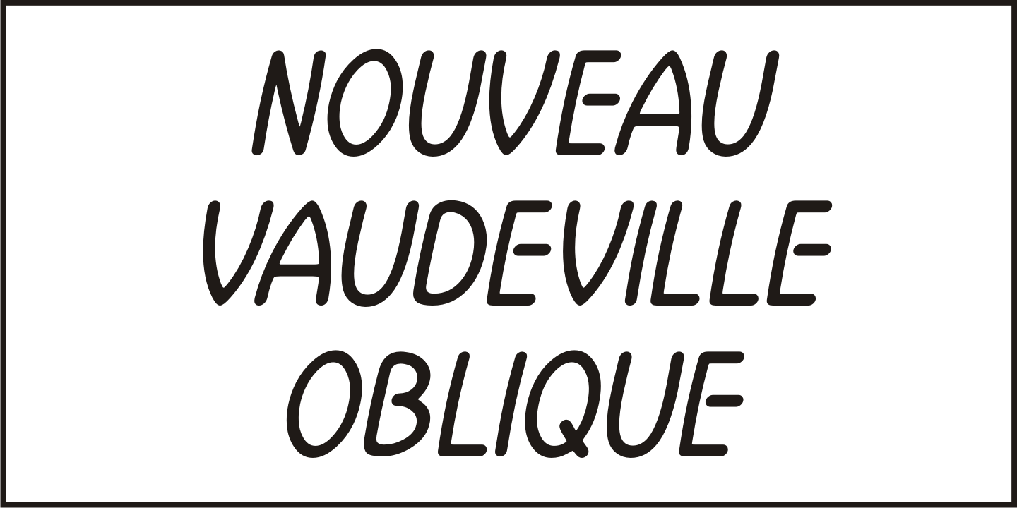 Nouveau Vaudeville Font Poster #4