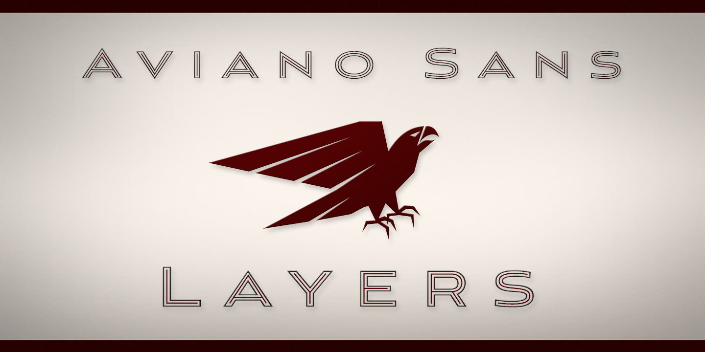 Aviano Sans Layers Font Poster #1