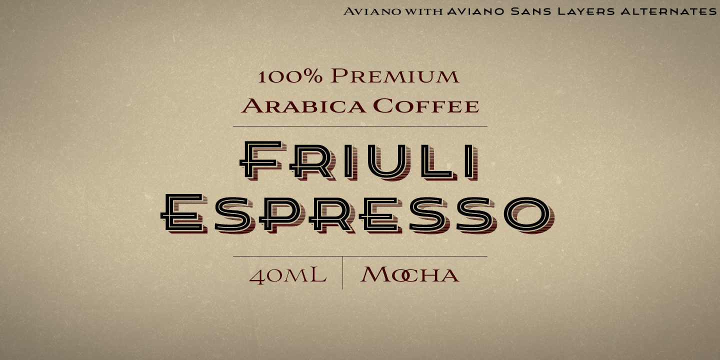 Aviano Sans Layers Font Poster #1