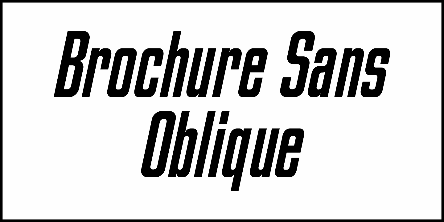 Brochure Sans Font Poster #1