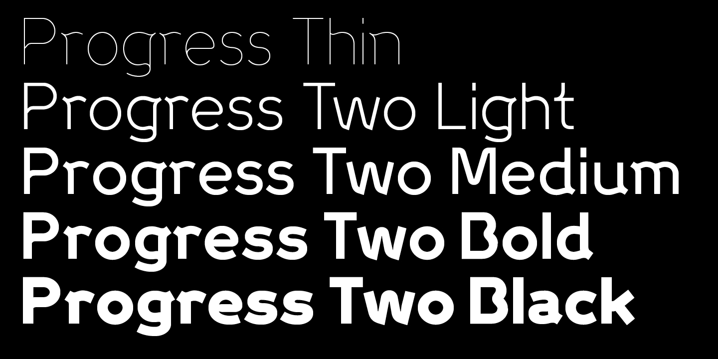 Progress Two Font Poster #1
