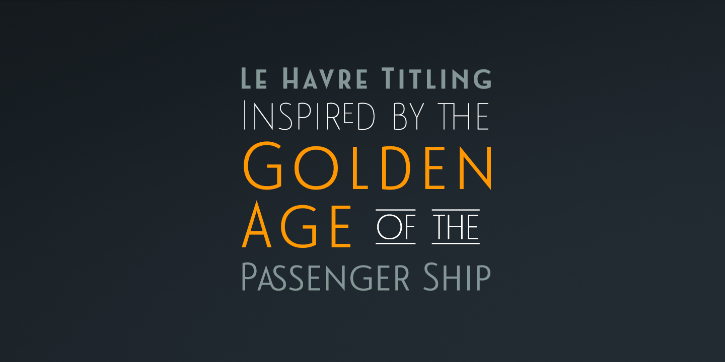 Le Havre Titling Font Poster #1