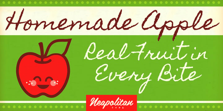 Homemade Apple Pro Font Family Poster