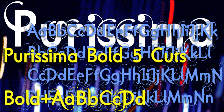Purissima Bold Font Poster #1