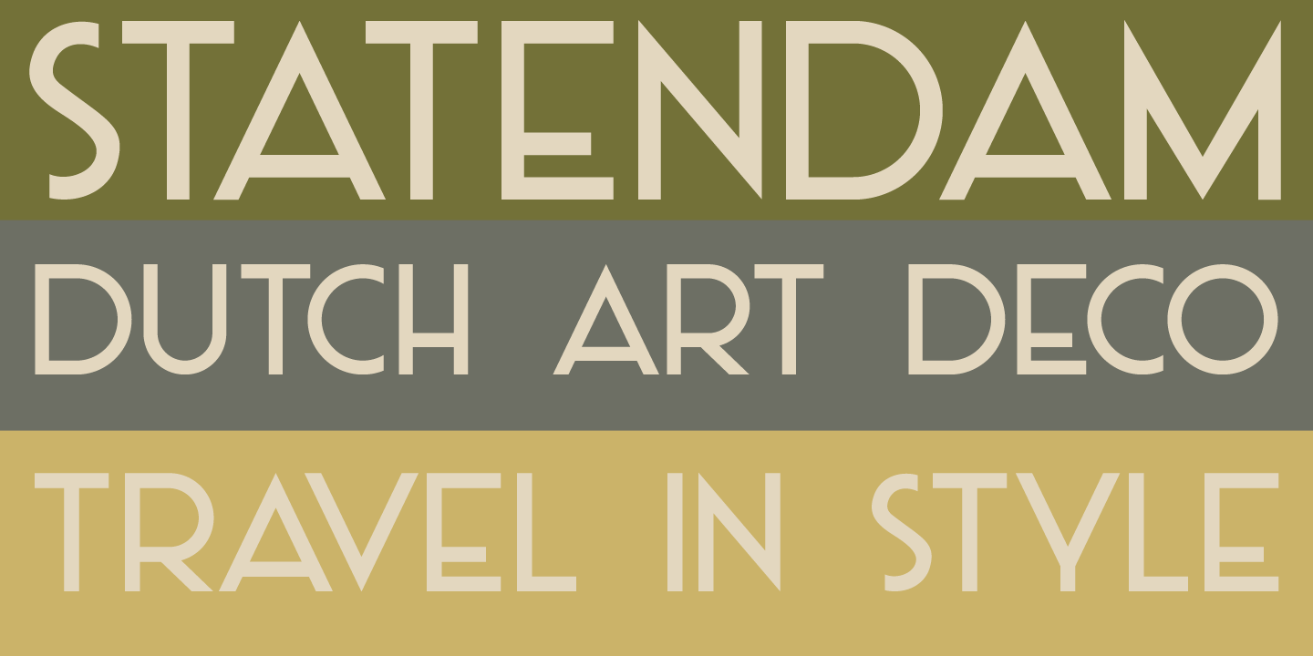 Statendam Font Poster #1