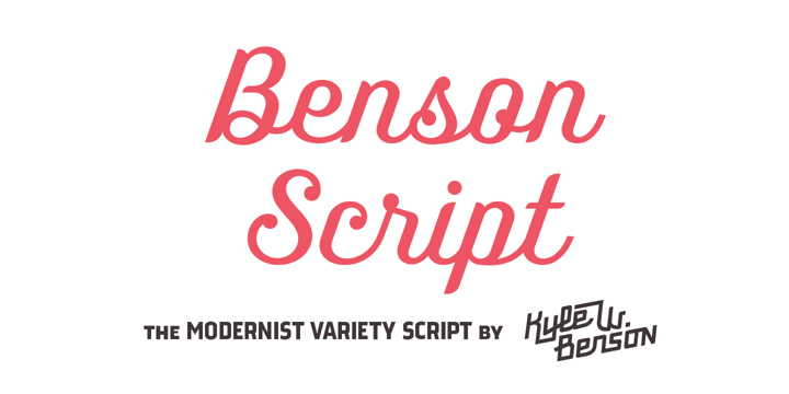 Benson Script Font Poster #1
