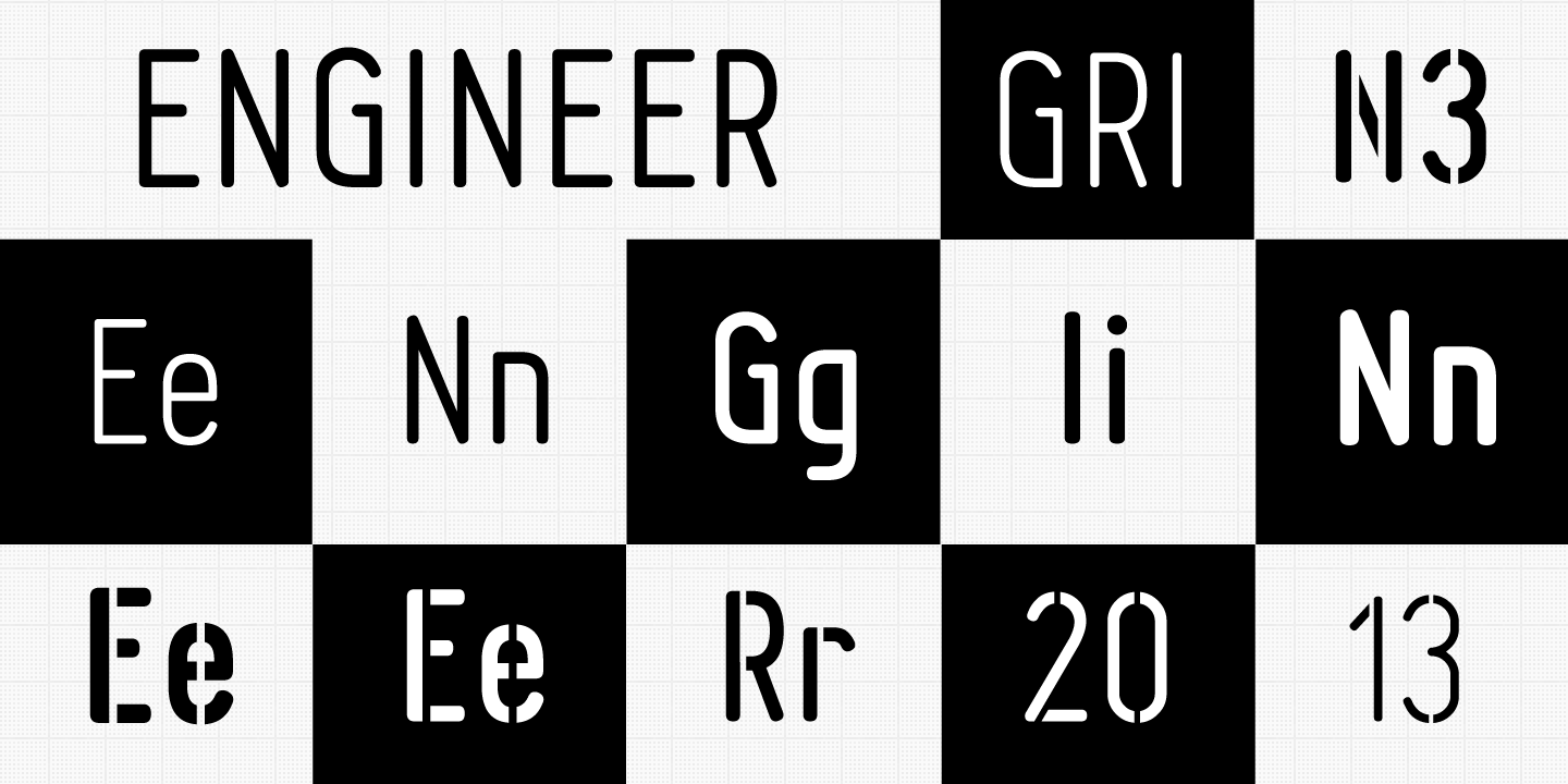 Engineer Font Poster #1