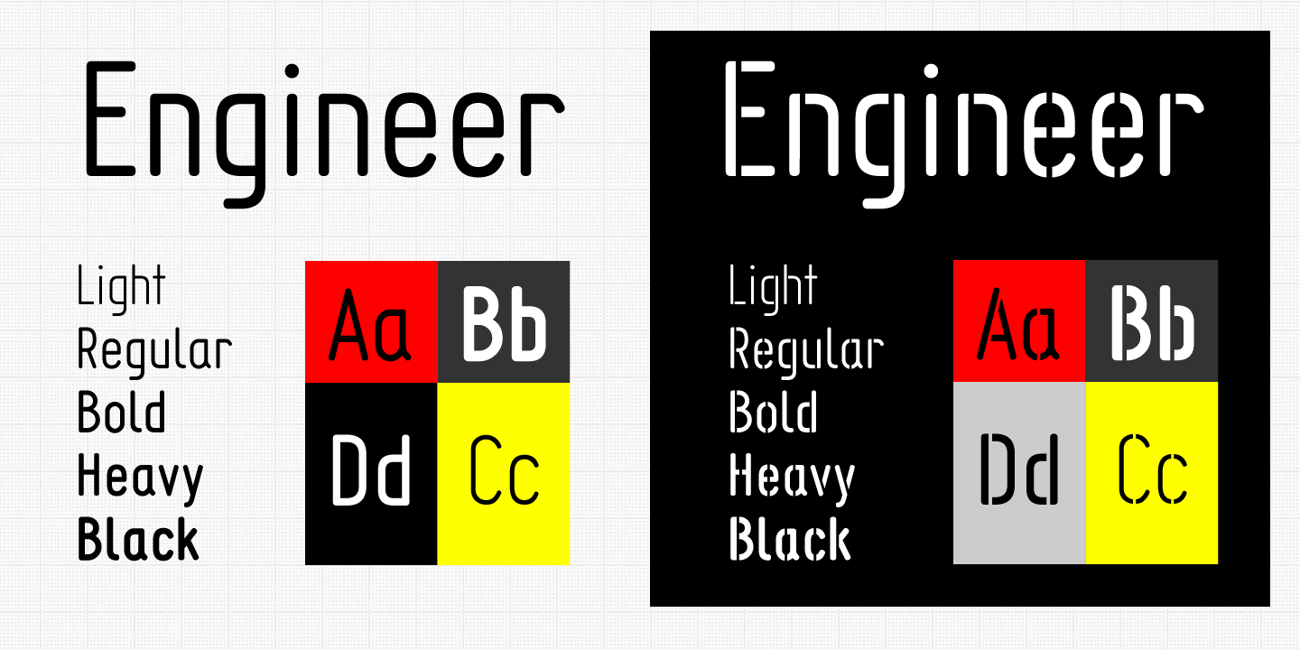 Engineer Font Poster #1