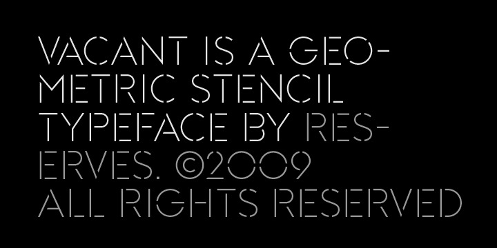 Vacant Font Family