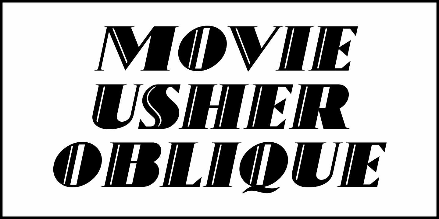 Movie Usher Font Poster #4