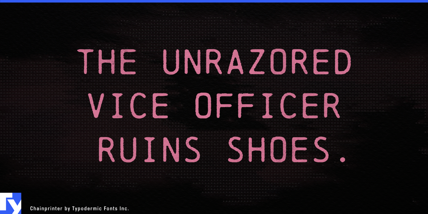 Chainprinter Font Poster #1