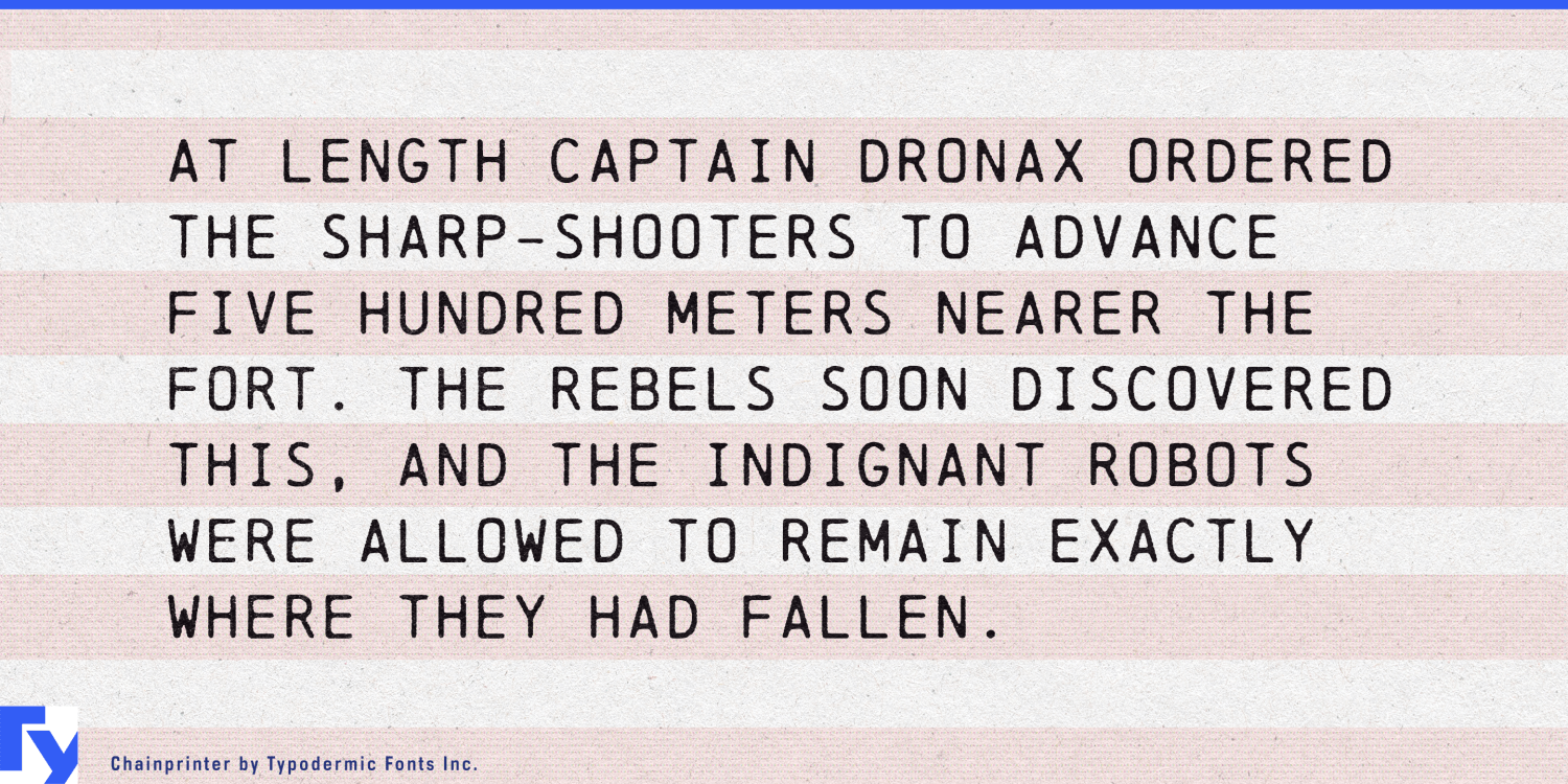 Chainprinter Font Poster #1