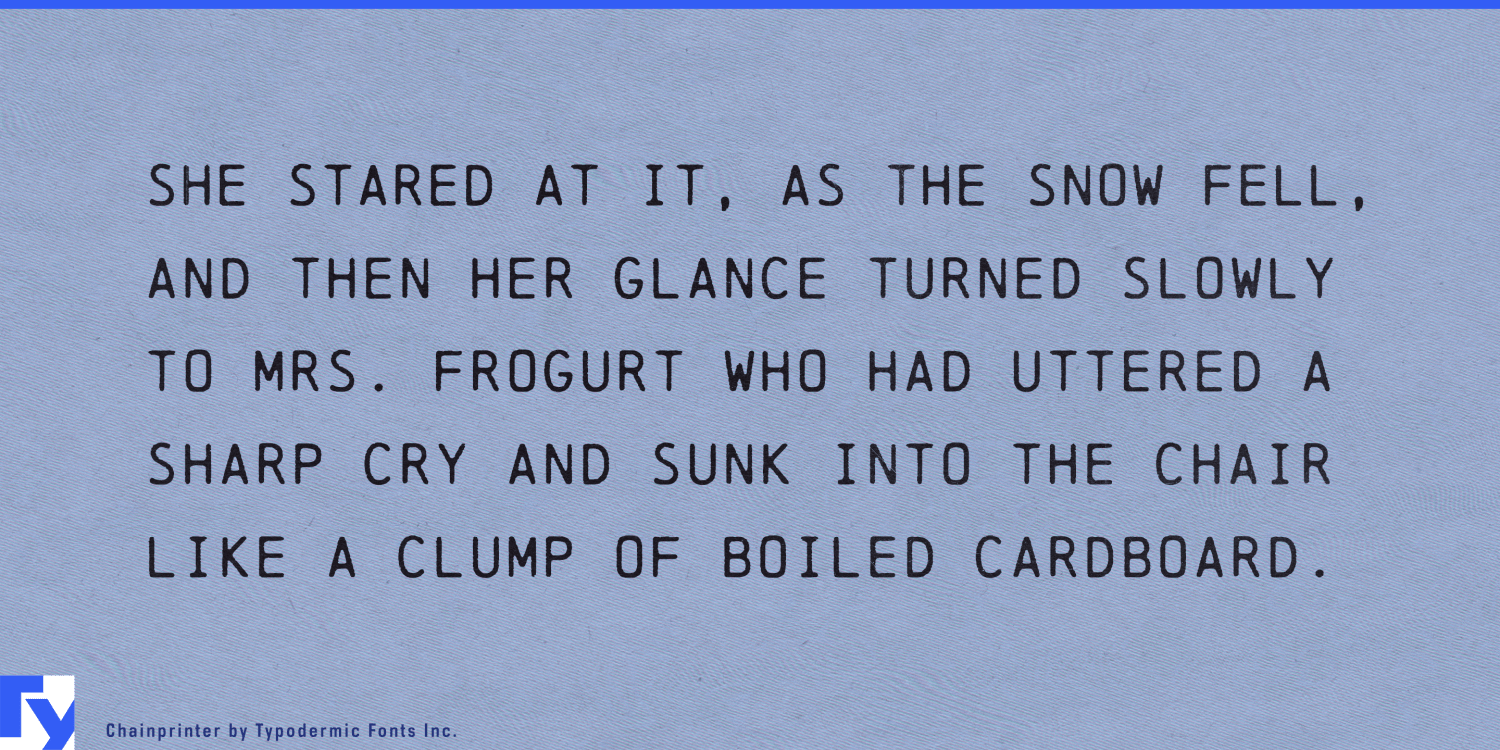 Chainprinter Font Poster #1