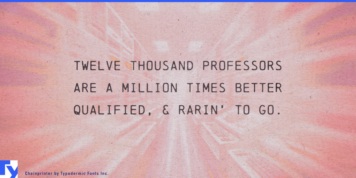 Chainprinter Font Poster #1