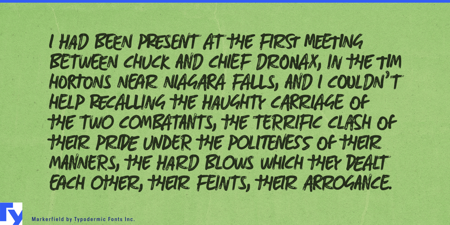 Markerfield Font Poster #1