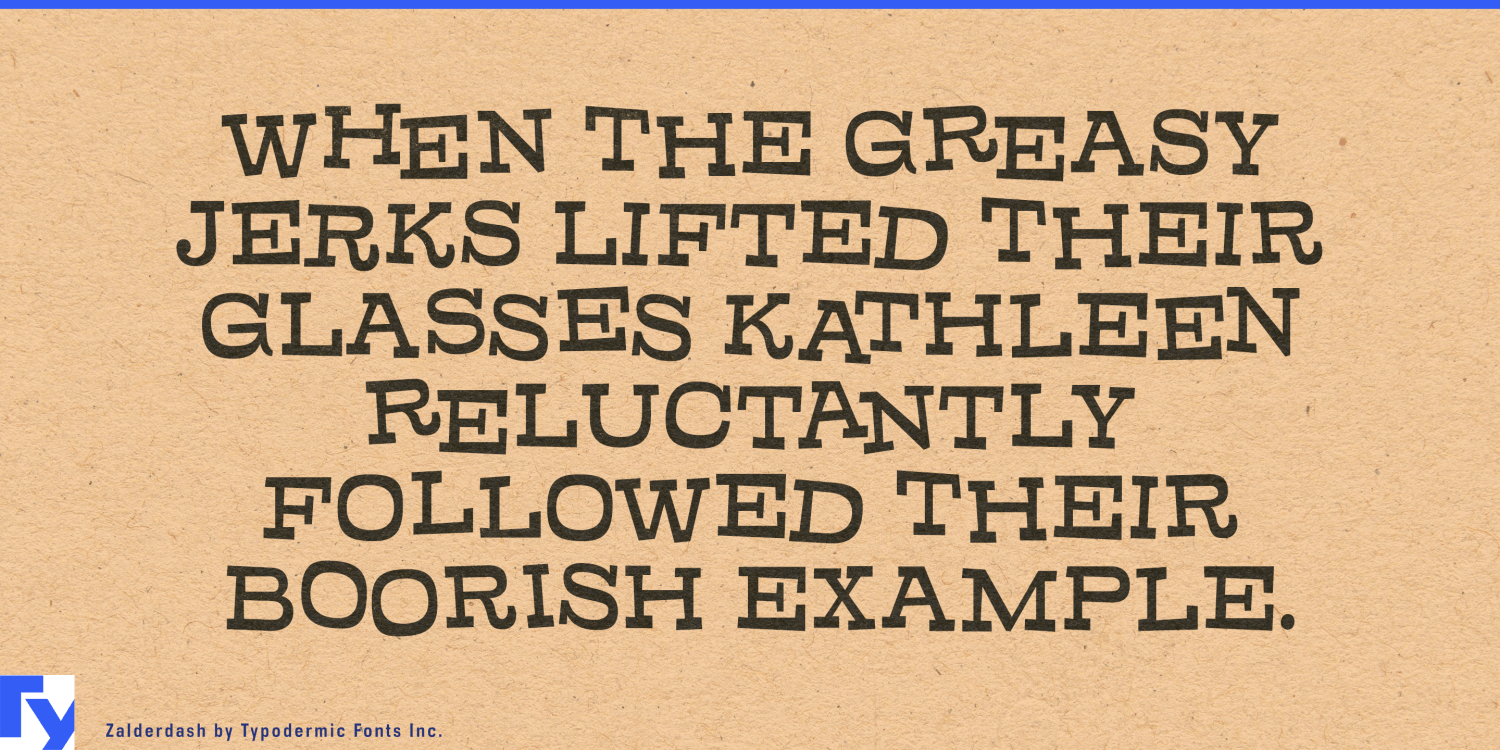 Zalderdash Font Poster #1