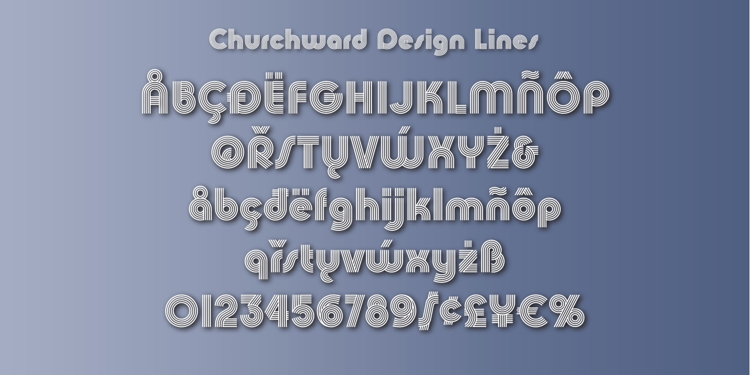 Churchward Design Lines Font Poster #1