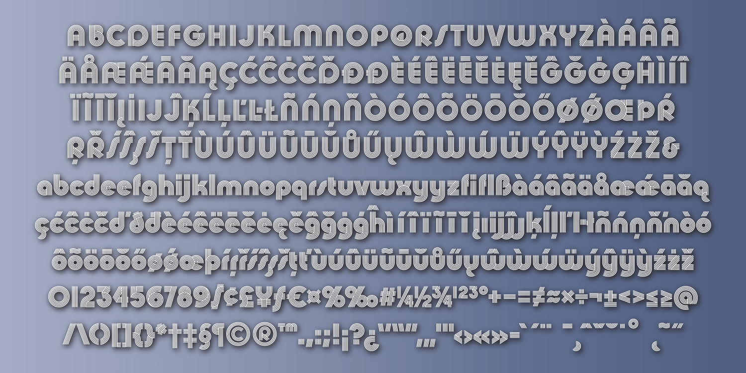 Churchward Design Lines Font Poster #1