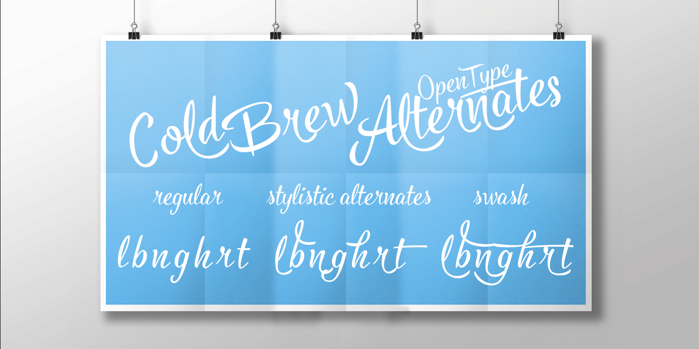 Cold Brew Font Poster #1