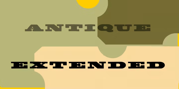 Antique Extended Font Poster #1
