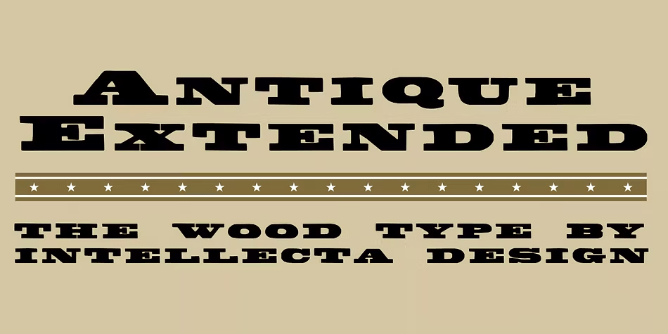 Antique Extended Font Poster #1