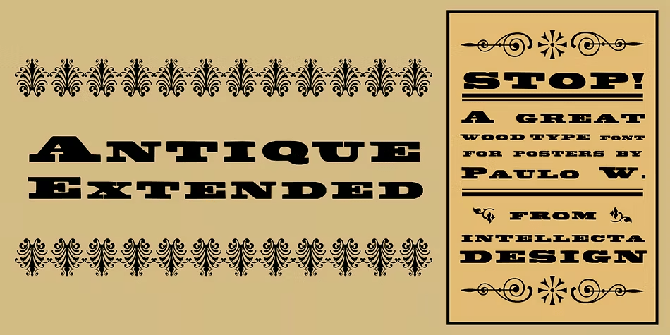 Antique Extended Font Poster #1