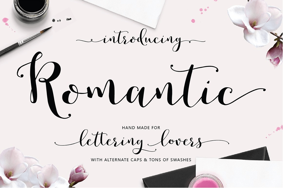 Romantic Script Font Poster #1