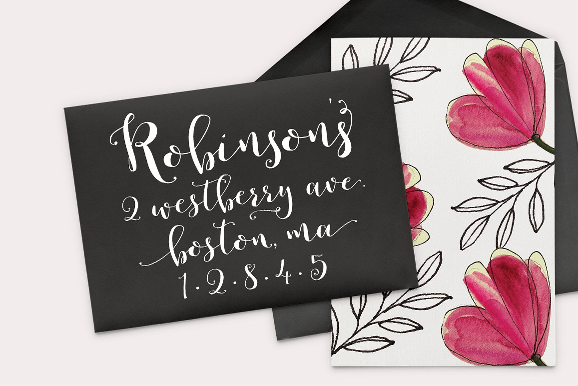 Romantic Script Font Poster #4