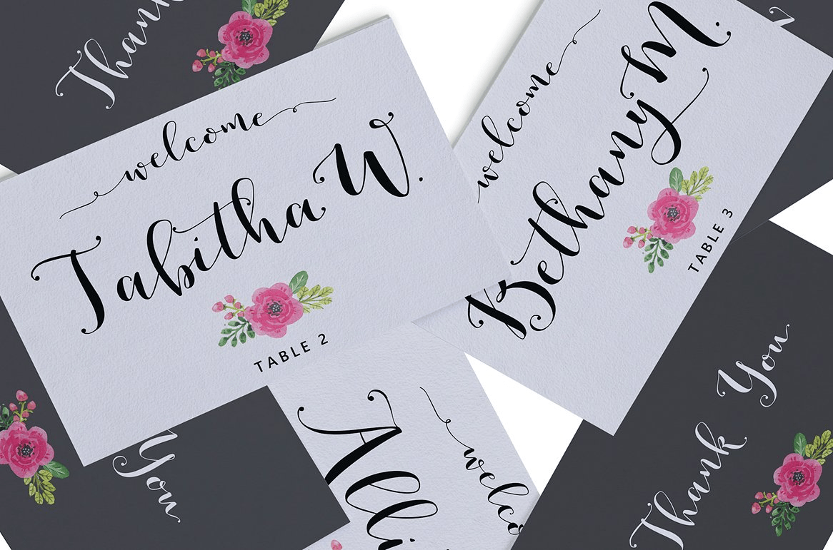 Romantic Script Font Poster #6