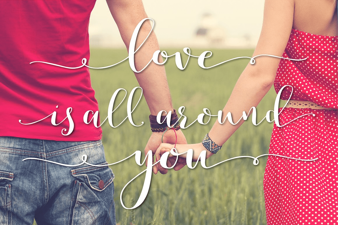 Romantic Script Font Poster #7