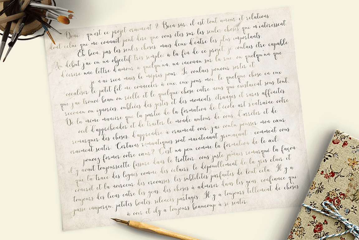 Romantic Script Font Poster #9