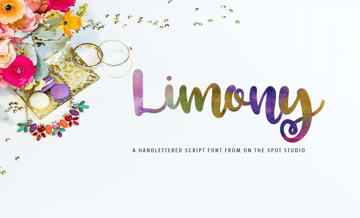 Limony Script Font Family Poster