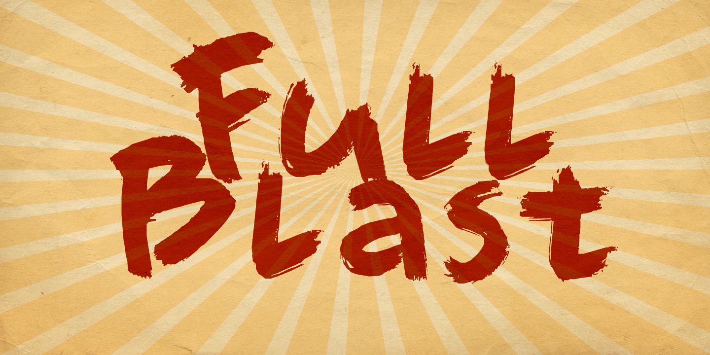 Full Blast Font Poster #1