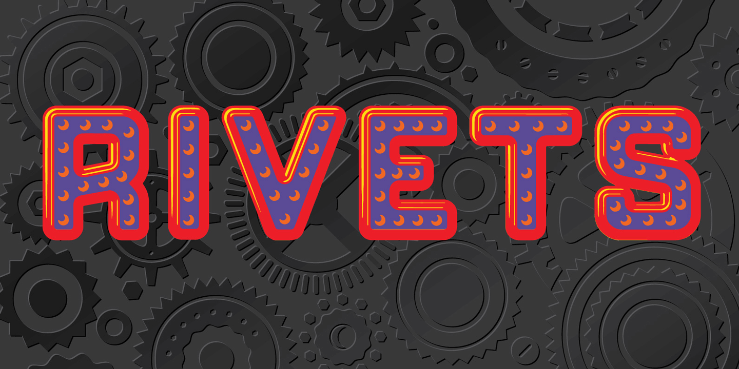 Rivets Font Poster #1