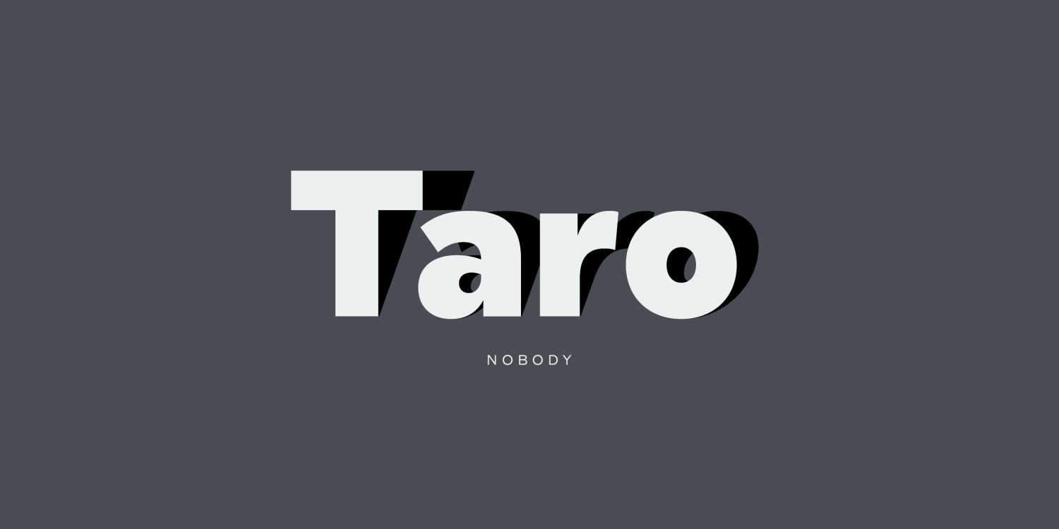 Taro Font Poster #1