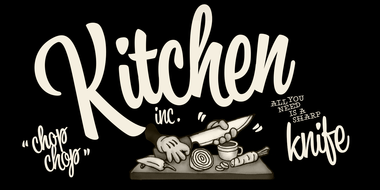 Kitchen Font Family Poster