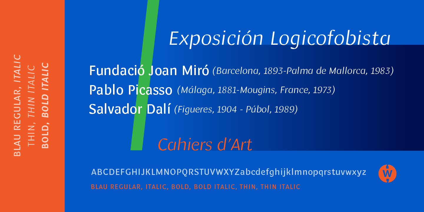 Blau Font Poster #1