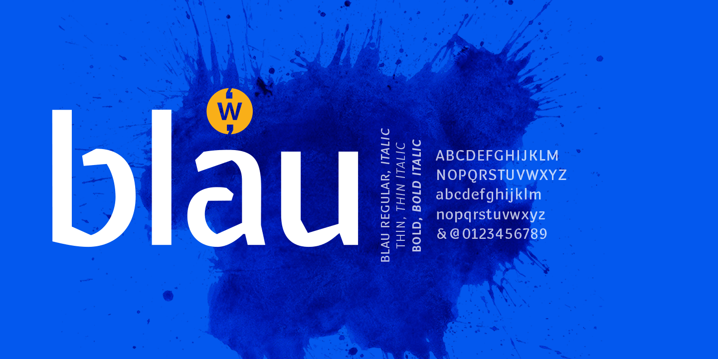 Blau Font Poster #1