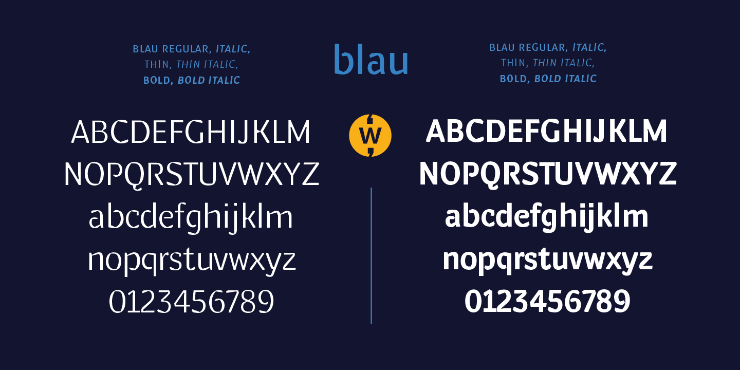 Blau Font Poster #1