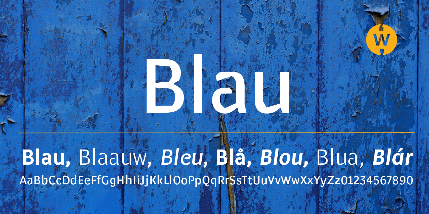 Blau Font Poster #1