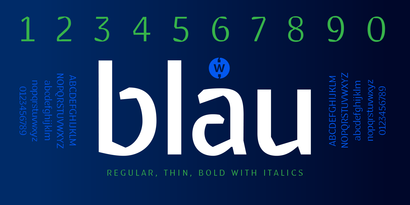 Blau Font Poster #1