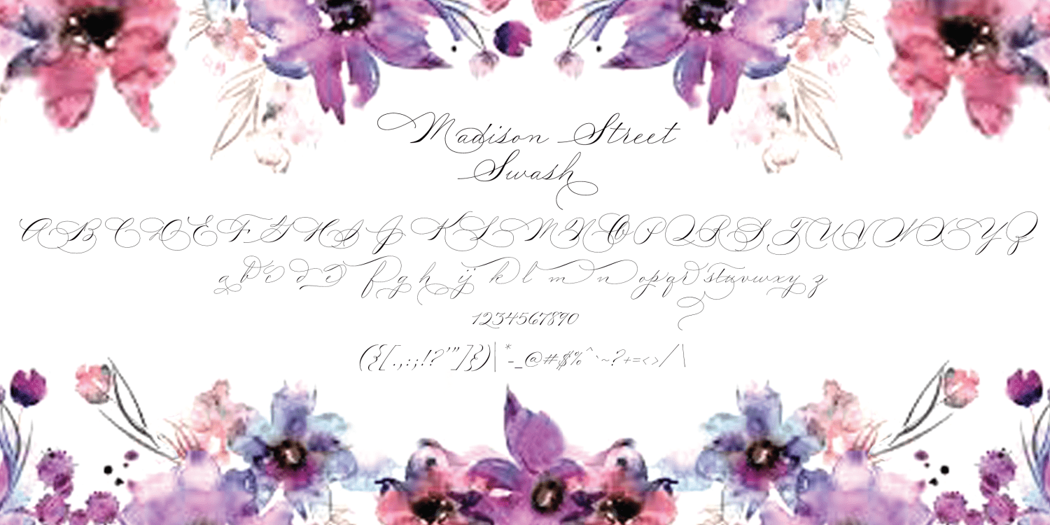 Madison Street Regular + Swash Font Poster #1