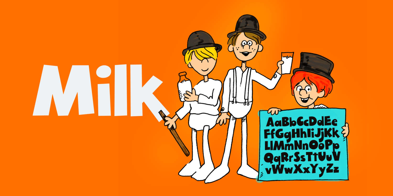 Milk Font Poster #1