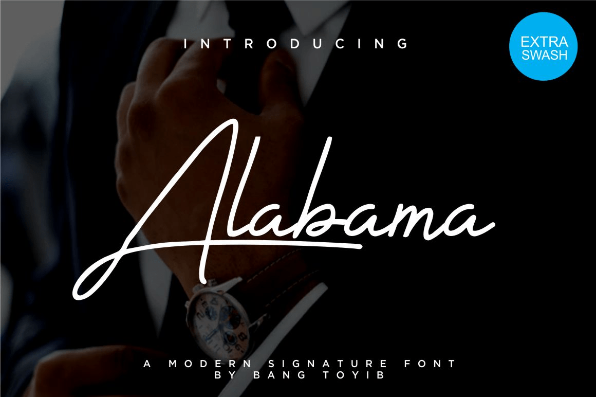 Alabama Signature Font Poster #1