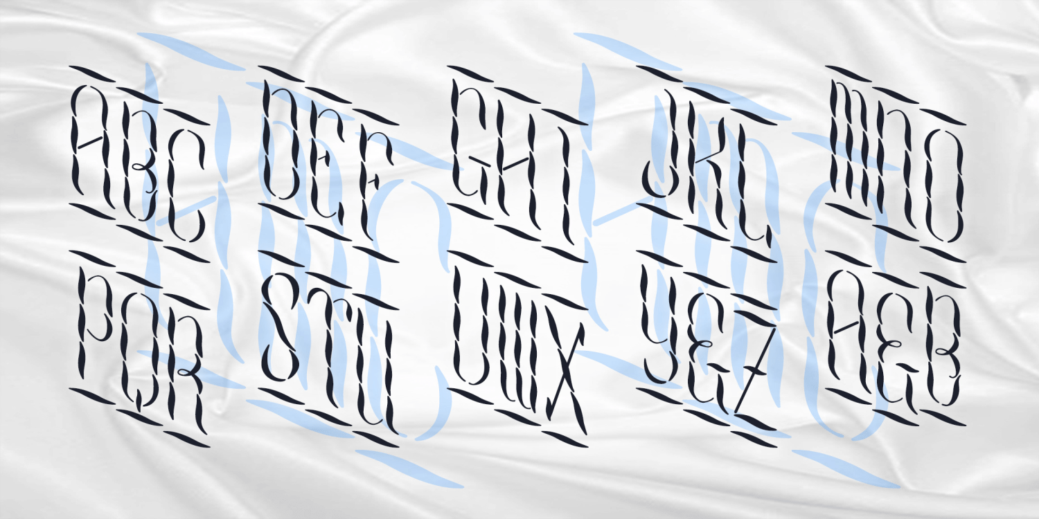 Cascade Monograms Font Family Poster