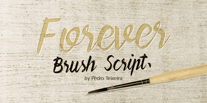 Forever Brush Script Poster