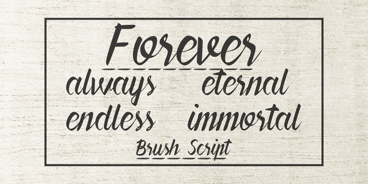 Forever Brush Script Font Poster #1